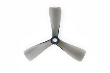 Gray transparent propeller for FPV drone or model aircraft isolated with clipping path - obrazy, fototapety, plakaty