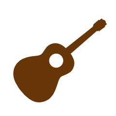   Editable  Guitar Illustration silhouette . Guitar vector . Music Icon 