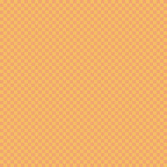 Checkerboard orange vector seamless pattern. Geometric abstract background. Checkered surface design.