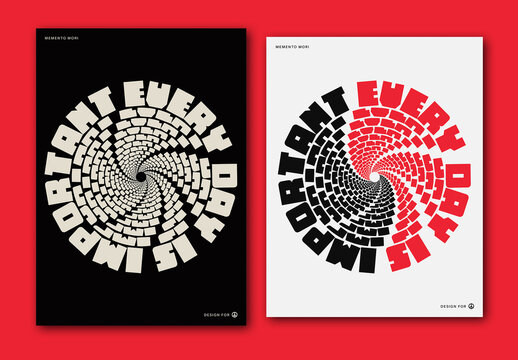 Circular Bold Typography Poster Layout