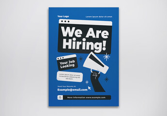 Blue We Are Hiring Flyer