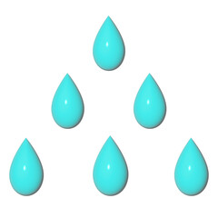 3d vector water drop  