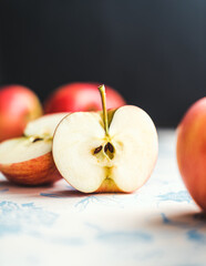 apples on a white background
