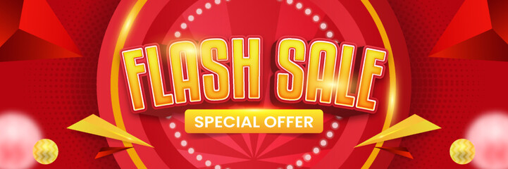 Discount sale promotion event horizontal banner template