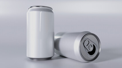 Aluminum can isolated on white background