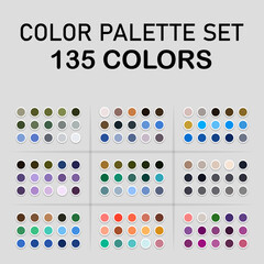 Big colors set. Color palette. Beautiful color combinations. Vector