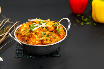 Vegetable Jalfrezi made in the Instant Pot! This recipe is loaded with veggies, paneer and all cooked together in a tangy tomato sauce.