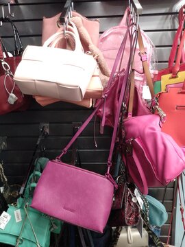 Handbags In A Thrift Store