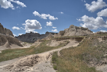 Fototapeta na wymiar Colorful photo of the Bad Lands in Western South Dakota