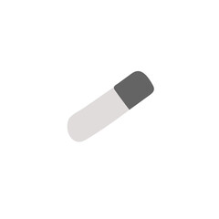 Illustrative eraser in gray on a white background