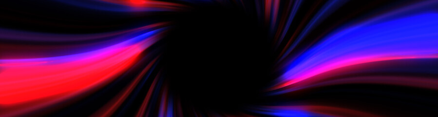 A wide background of two colored lines running in a circle with black in the center