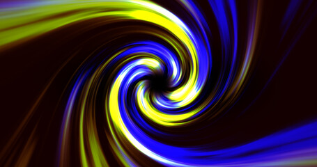 Background of a vortex in which three colors are mixed with blue and yellow in nost and rat in addition