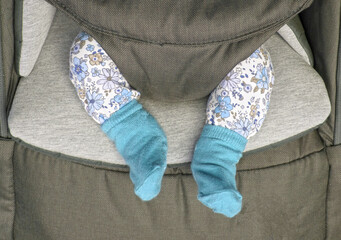 Legs of a newborn baby girl