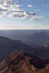 Desert Rocky Mountain American Landscape. Cloudy Sunny Sky.