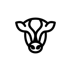 Abstract cow logo design. Creative steak, meat or milk icon symbol.