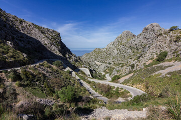 Fototapeta na wymiar Sa Calobra road in Mallorca (Spain)