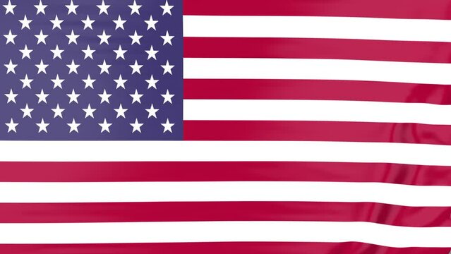 Symbol of great America - national American flag waving on wind.