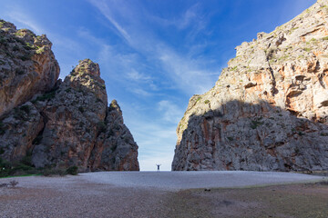 Sa Calobra beach in Mallorca in Balearic Islands (Spain)