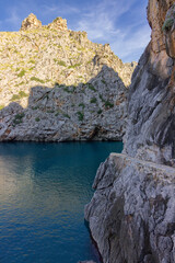 Fototapeta na wymiar Sa Calobra beach in Mallorca in Balearic Islands (Spain)