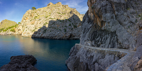 Sa Calobra beach in Mallorca in Balearic Islands (Spain)