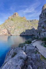 Sa Calobra beach in Mallorca in Balearic Islands (Spain)