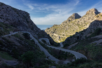 Sa Calobra road in Mallorca (Spain)