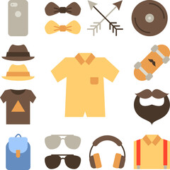 Shit, clothes icon in a collection with other items