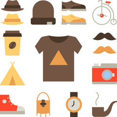 T shit icon in a collection with other items