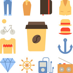 Coffee, drink icon in a collection with other items