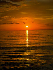 Naklejka premium sunset at the sea