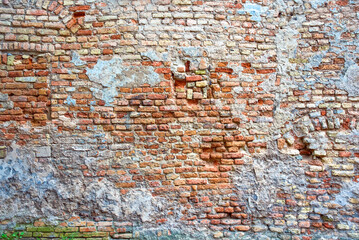 Red brick wall texture background for interior or exterior