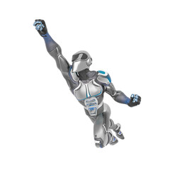 super pilot is flying up in action