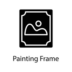Painting Frame vector Solid Icon Design illustration on White background. EPS 10 File 