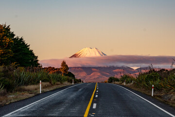 Mt. Ngauruhoe at sunset, Tongariro National Park, New Zealand