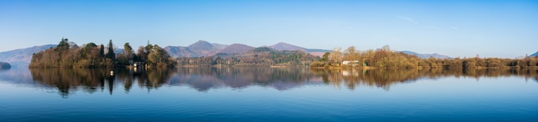 Fototapeta na wymiar Derwentwater lake panorama in Lake District, Cumbria. England
