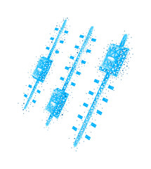 Sound Faders Wireframe Composition