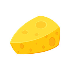 Cheese cartoon. Cheese vector isolated on white background.