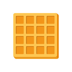 Waffle vector. Square waffle. Soft Belgian waffles. Realistic style. Dessert template. Vector illustration.
