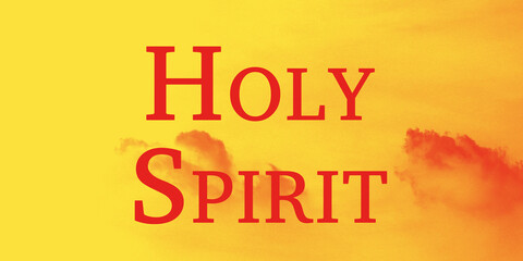 Napis Holy Spirit - obrazy, fototapety, plakaty