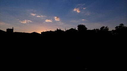 sunset in La Alberca (Spain)