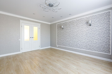 Empty room with minimal finishes for sale