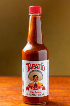 Los Angeles, CALIFORNIA, USA July 30, 2022: Bottle of Tapatio Brand Hot Sauce, made in Vernon, California.