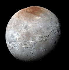 Charon the moon of planet Pluto. Elements of this image were furnished by NASA.