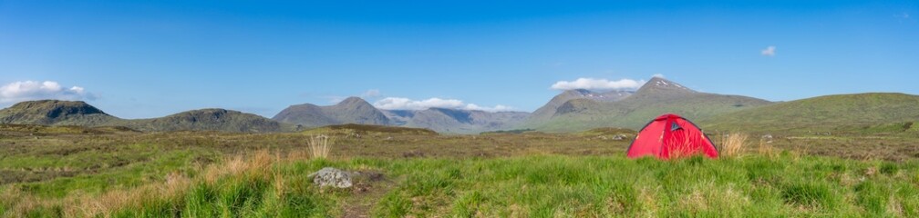 Fototapeta na wymiar Rannoch Moor moorland panorama near Loch Rannoch in Scotland