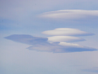 lenticular clouds in the sky