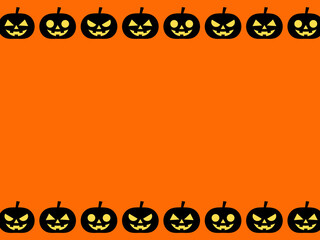ハロウィンかぼちゃフレーム：オレンジ