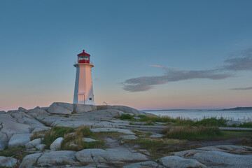 Peggys Cove Lighthouse at Dawn