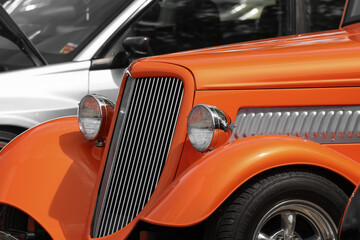 The Classical American car at traditional Sunday Cruise in Milford, Michigan, USA