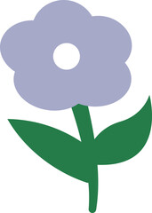 Colorful vector illustration drawn in flat style. Suitable for books, articles, web sites, apps etc. Image of flower