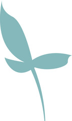 Vivid image of flower. Perfect for articles, books, apps, web sites, textile. Image of light turquoise leaf